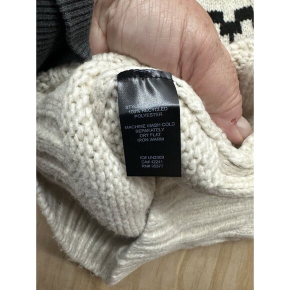 Sanctuary Women’s Tis the Season Fair Isle Mock Neck Sweater Sz XS Oversized - Picture 7 of 8